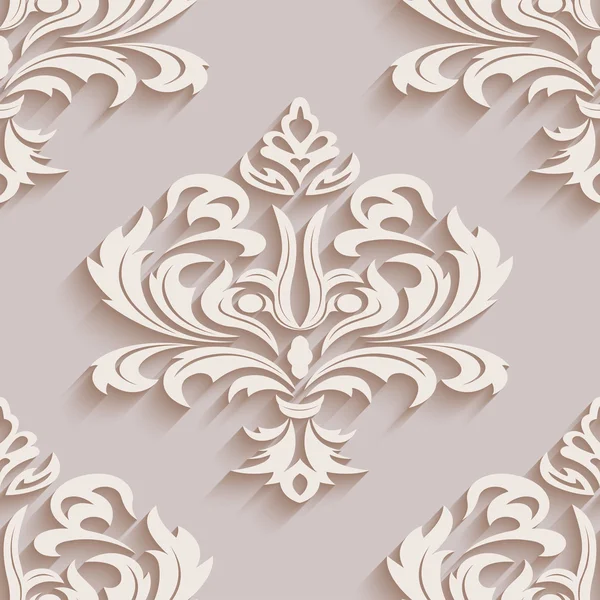 Seamless wallpapers in the style of Baroque . Can be used for backgrounds and page fill web design — Stock Vector