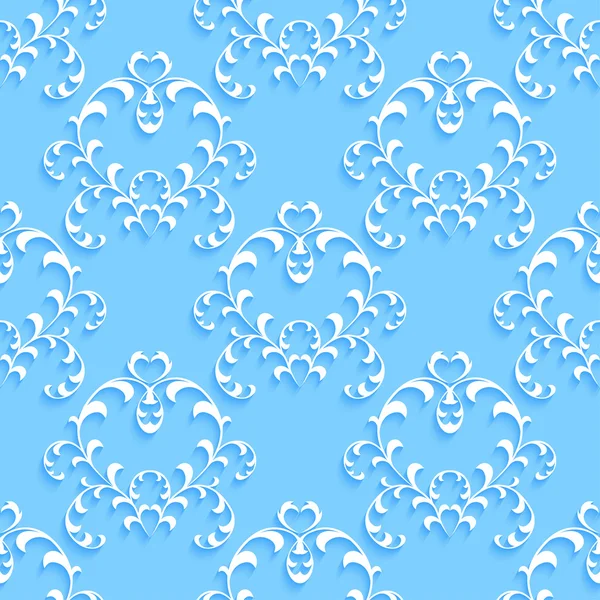 Floral seamless wallpapers in the style of Baroque . Can be used for backgrounds and page fill web design. Vector illustration — Stock Vector