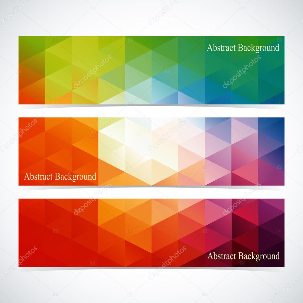 Modern Colorful Set Of Vector Banners For Your Design