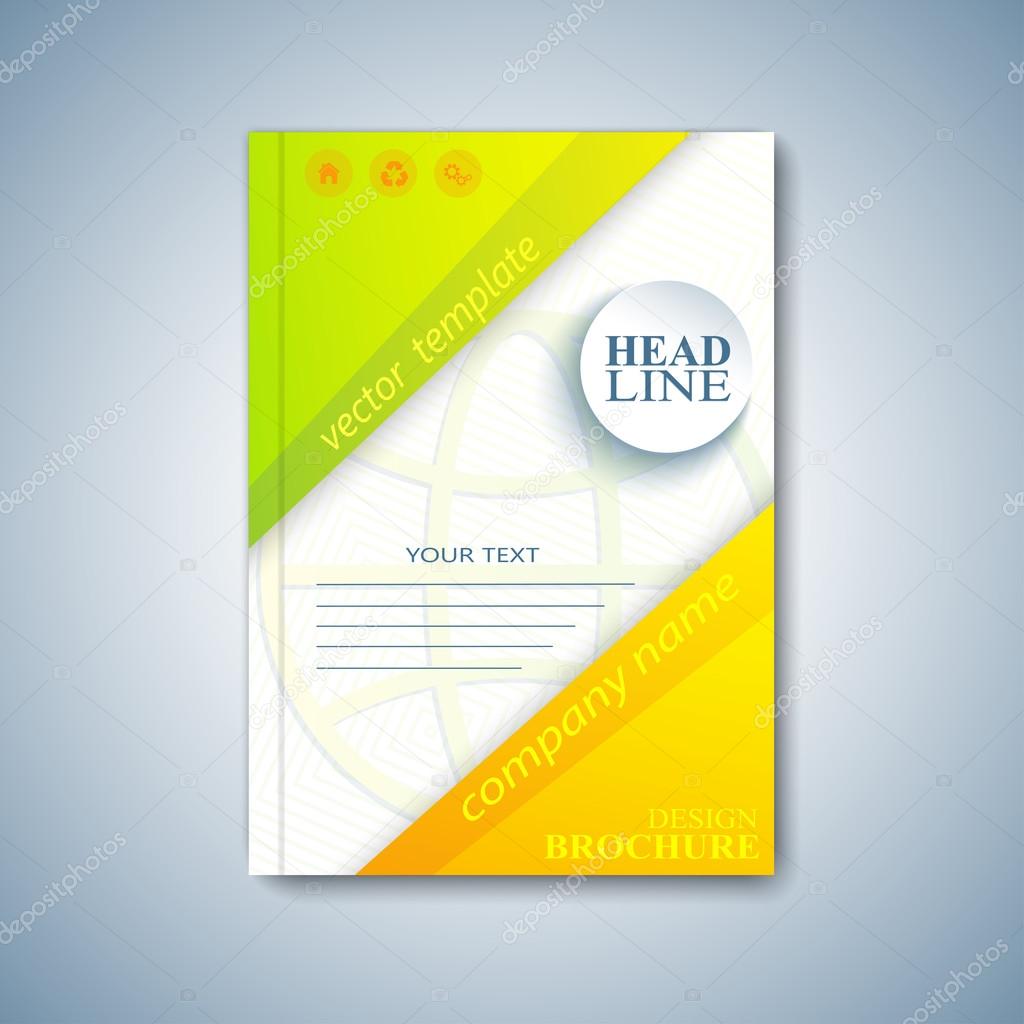 Modern template layout brochure, magazine, flyer, booklet, cover or report in A4 size for your design . Vector Illustration