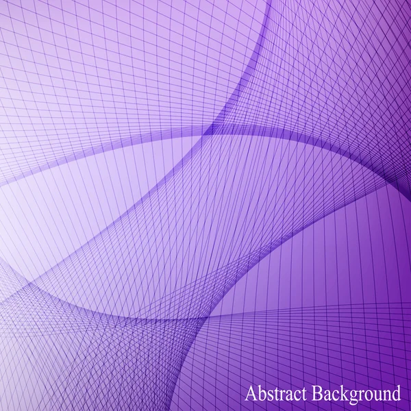 Líneas curvas abstractas sobre fondo borroso. Ilustración vectorial — Vector de stock