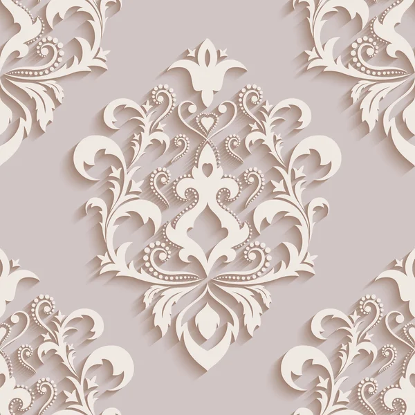 Seamless wallpapers in the style of Baroque — Stock Vector