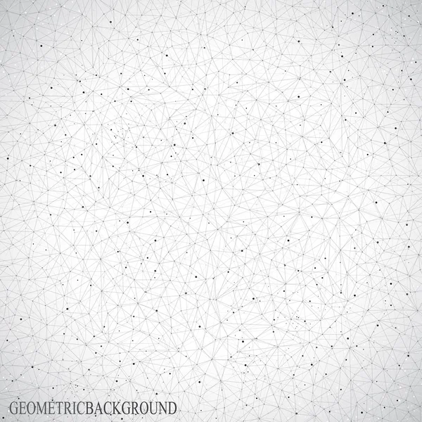 Geometrik arka plan ile bağlantılı çizgilerin ve noktaların tasarımınız için. Vektör çizim