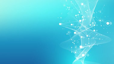 Genel ağ bağlantı pankartı tasarım şablonu. Küresel iş konseptinde sosyal ağ iletişiminin başı. Büyük veri görselleştirmesi. İnternet teknolojisi.