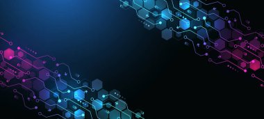 Anakart teknolojisi devre kartı arka plan dokusu tasarımı. İnternet teknolojisi için yaratıcı AI pankartı konsepti. Poster, kapak, afiş, başlık, web şablonu için dijital anakart kavramı