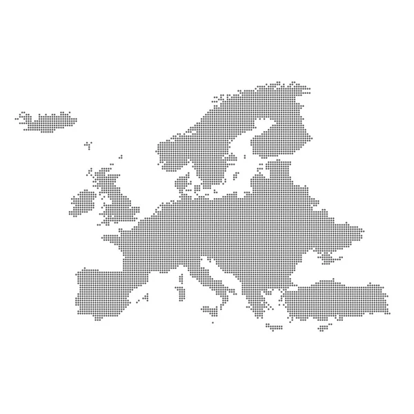 Detailed map of Europe in the dot. Vector illustration — Stock Vector