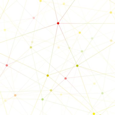 Renkli grafik arka plan molekül ve iletişim. Bağlantılı çizgilerin noktalı. Vektör çizim