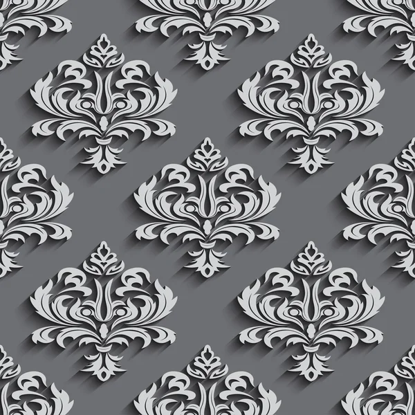 Wallpaper mulus dengan gaya Baroque. Dapat digunakan untuk latar belakang dan halaman yang mengisi desain web - Stok Vektor