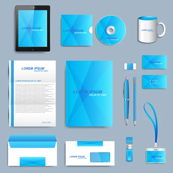 Satz von Vektor-Corporate Identity-Vorlage. modernes Businessdesign — Stockvektor