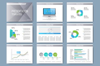 Sunma kaymak için vektör şablonları kümesi. Modern iş tasarım grafik ve grafik