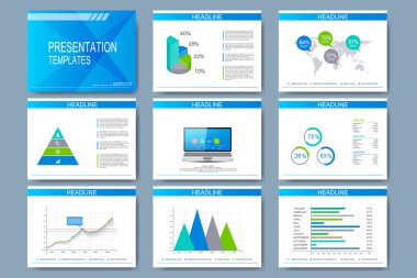Sunma kaymak için vektör şablonları kümesi. Modern iş tasarım grafik ve grafik