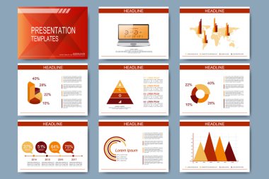 Sunma kaymak için vektör şablonları kümesi. Modern iş tasarım grafik ve grafik