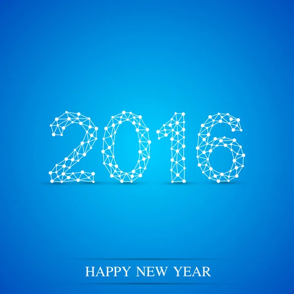 Tekst projektu szczęśliwego nowego roku 2016 — Wektor stockowy