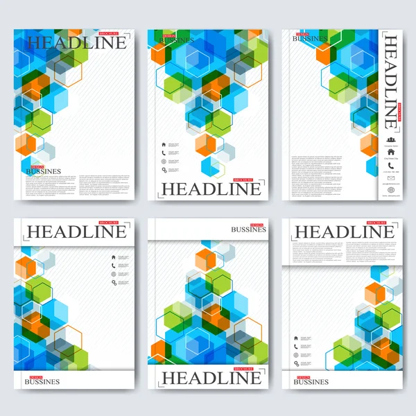 Moderne vector sjablonen voor brochure, flyer, cover magazine of verslag in A4-formaat. Ontwerp van Business, technologie, wetenschap en geneeskunde. Vectorillustratie — Stockvector