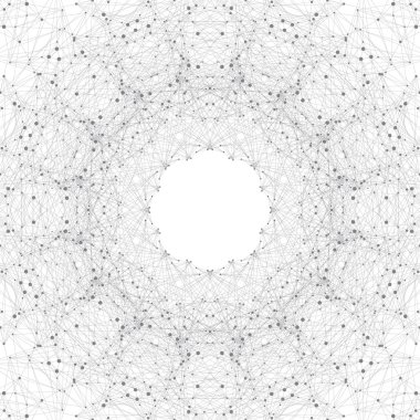 Geometric gray background molecule and communication. Connected line with dots. Vector illustration