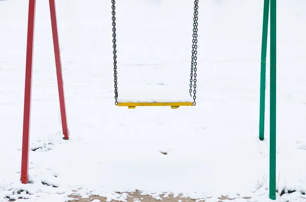 Swing en la nieve — Foto de Stock