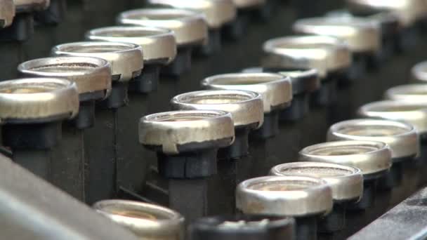 Work old typewriter — Stock Video