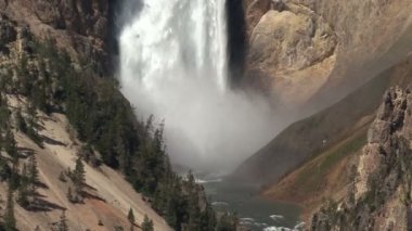 Yellowstone Ulusal Parkı. Şelale.