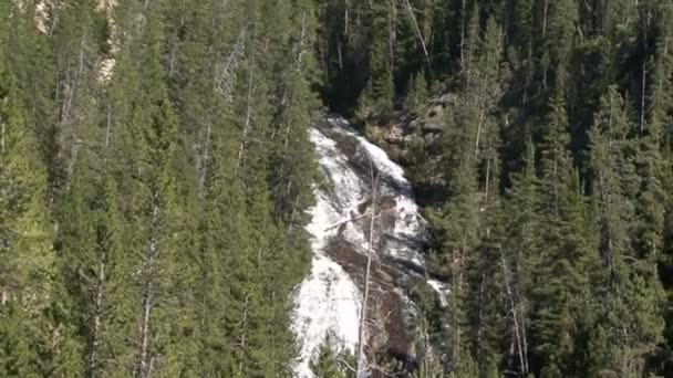 Parque Nacional de Yellowstone. Cachoeira . — Vídeo de Stock