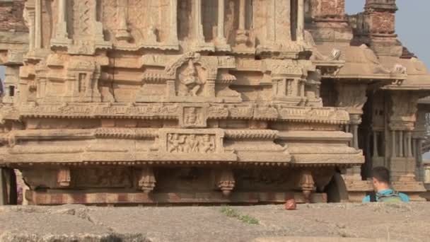 India Karnataka Hampi. De ruïnes van Vijayanagara — Stockvideo