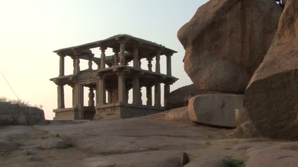 Karnataka Hampi της Ινδίας. Τα ερείπια της Vijayanagara — Αρχείο Βίντεο