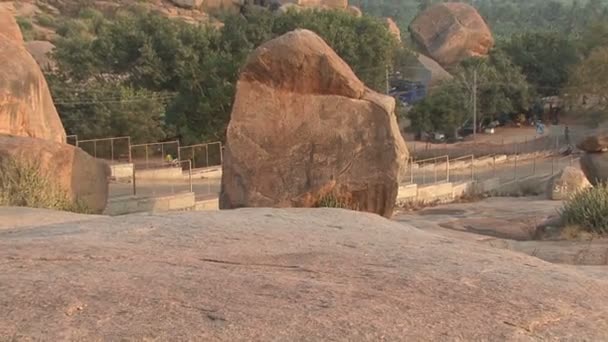 Hindistan İstanbul Hampi. Vijayanagar kalıntıları — Stok video