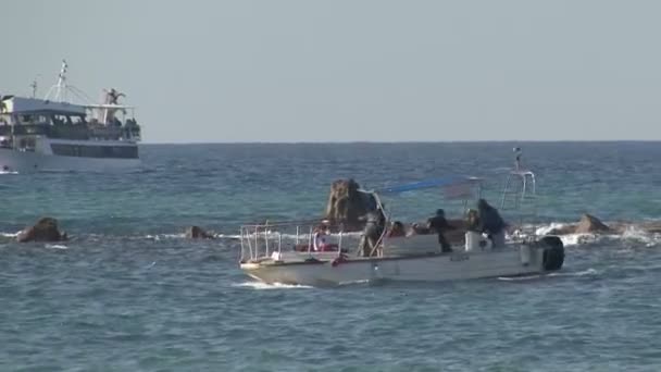 Recifes de Iate vela de Tel Aviv, Jaffa — Vídeo de Stock