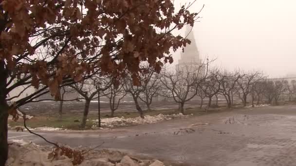 Monastère orthodoxe le matin — Video