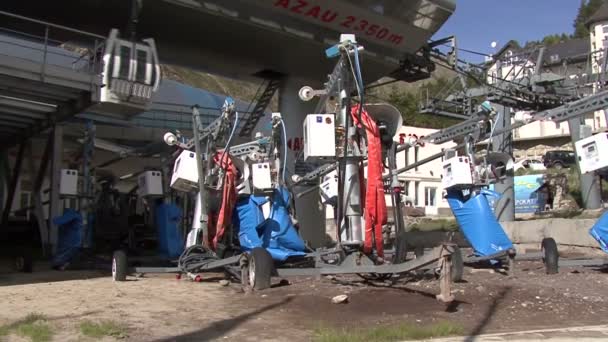 Chair lift telecabina — Stock Video