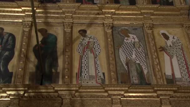 Part of the iconostasis — Stock Video