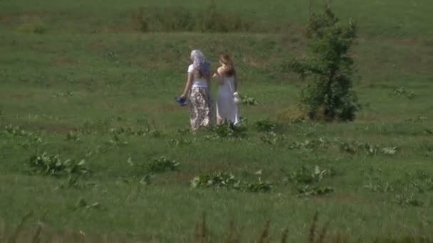 Chemin des pèlerins à l'église — Video