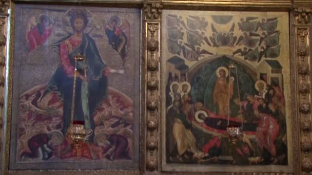 Rus Ortodoks Kilisesi simgesi — Stok video