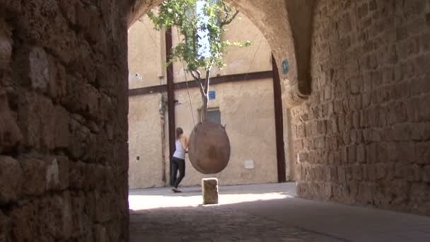 Jaffa. Вулицями Старого міста — стокове відео