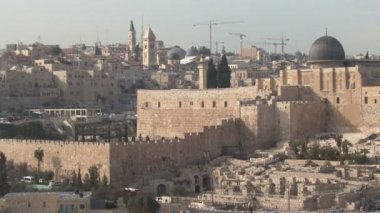 Panorama. Eski şehir. Jerusalem.