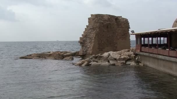 Porto da cidade velha de Acre . — Vídeo de Stock