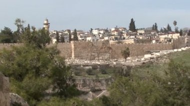 Çit Bahçe Gethsemane eski şehirden görünümü