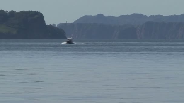 Port of Kamchatka. Port cranes. Avacha Bay. — Stock Video