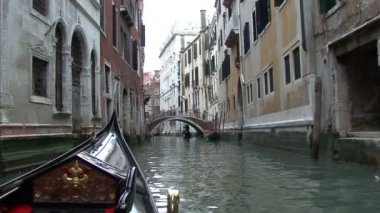 Venedik gondol köprüler Kanallar