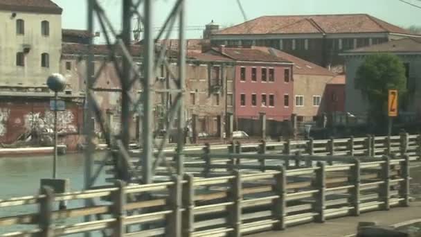 Venice canals gondolas bridges — Stock Video