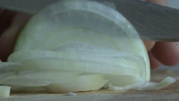 Τρόφιμα - σε φέτες κρεμμύδια, Hd — Αρχείο Βίντεο