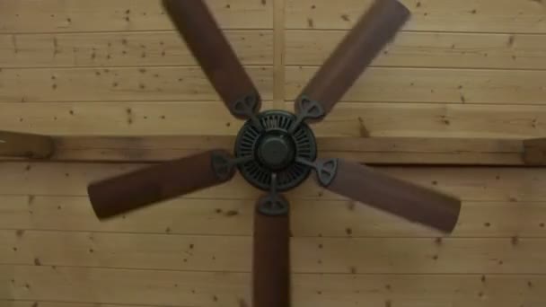 Потолочный вентилятор — стоковое видео