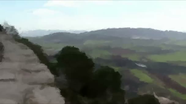 Pittura dal vivo. Monte Tabor . — Video Stock