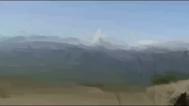 Live Painting.mountain. (en inglés) Kamchatka. . — Vídeos de Stock