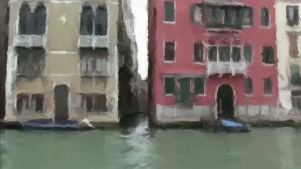 Pintura en vivo.Venecia italia . — Vídeo de stock