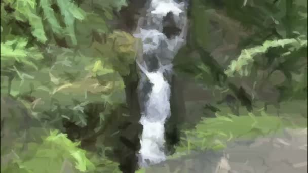 Peinture en direct. Cascade — Video