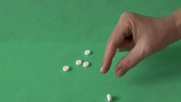 Hand and Pills — Stock Video