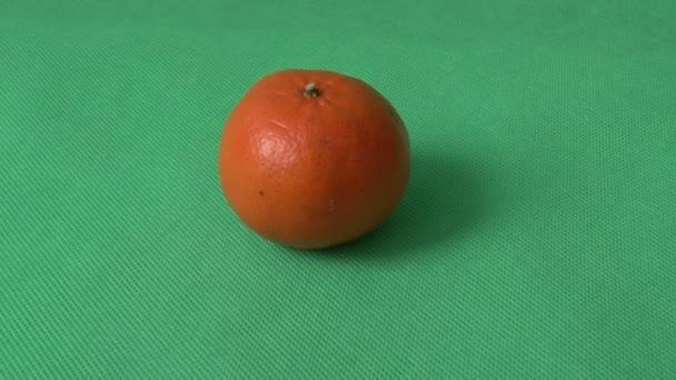 Mandarine sur fond vert — Video