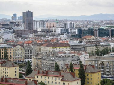 Şehrin dönme dolabından Viyana manzarası.