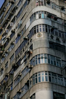 Hong Kong 'un gökdelenleri - Mong Kok, Ürdün ve Yau Ma Tei' deki Templestreet boyunca