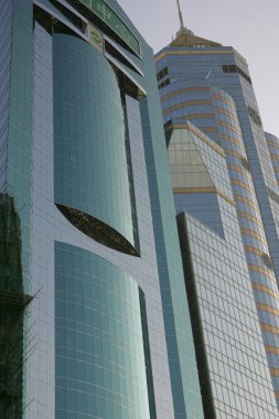 Hong Kong Causeway Körfezi 'nin gökdelenleri.